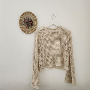 Xhilaration crochet long bell sleeve top